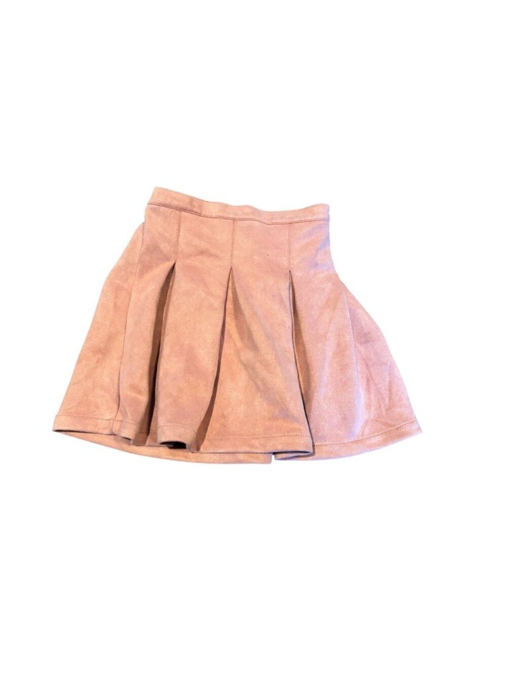 Pink Girls Pleated Short Skirt